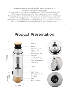 <span class=keywords><strong>DF64V</strong></span> Gen3 Kaffeemühle mit Variabler Geschwindigkeit, 64mm Rote Titan-Flachmahlwerk, Elektrische Espressomühle für Heimbarista und Filterkaffee - Product Image 3