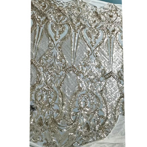 <span class=keywords><strong>Tela</strong></span> de malla de poliéster de 3 mm, encaje <span class=keywords><strong>para</strong></span> vestido de novia, <span class=keywords><strong>tela</strong></span> <span class=keywords><strong>para</strong></span> disfraz de escenario, <span class=keywords><strong>tela</strong></span> con lentejuelas bordadas - Product Image 4