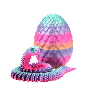 Juguete de Serpiente Articulada con Forma de Huevo de Dragón Víbora de Pascua, Impreso en 3D, Novedad y Regalo Divertido para Niños, Venta al por Mayor - Product Image 1