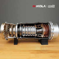Nikola J-20 modèle d'assemblage de moteur d'avion de chasse de conception moderne en métal motif abstrait pour anniversaire