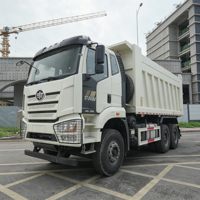 Camion benne basculante FAW 6x4 d'origine, 371 CV, poids lourd, 10 roues, pour le transport de sable et de gravier sur les chantiers de construction et dans les mines