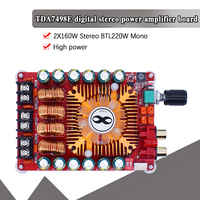 WAVGAT TDA7498E 2 x 160W BTL220W Amplificateur Stéréo Numérique Mono Module Audio Double Canal