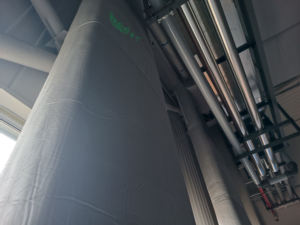 थर्मोस्थिर नरम पॉलिएस्टर कपड़े फायरप्रूफ सूक्ष्म घुसपैठ विरोधी संघनन थर्मल इन्सुलेशन जिम एयर नलिका - Product Image 2