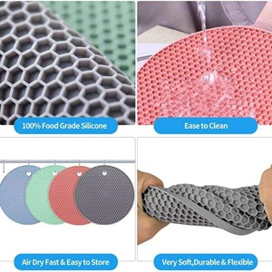 แผ่นรองแก้วซิลิโคนแบบใหม่ ออกแบบโลโก้ได้ตามต้องการ ทนความร้อน กันลื่น รูปทรงกลม สำหรับของขวัญส่งเสริมการขาย - Product Image 5