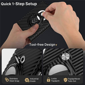 Minimo in fibra di carbonio in pelle RFID blocco del portafoglio con copertura chiusura porta carte bancarie e tasche - Product Image 6