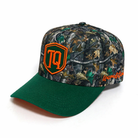 Gorra de Béisbol de 6 Paneles con Camuflaje Bosque Real, Logotipo 3D Personalizado, Visera Curva de Poliéster, Transpirable/Impermeable, Unisex para Exteriores