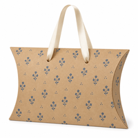 Boîte à oreiller personnalisée élégante pour écharpe, chaussettes, sous-vêtements, vêtements, accessoires, emballages en papier pour la vente au détail