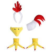 Ensemble de costumes de poulet pour adultes unisexe, commande en gros, matière polaire confortable, approuvé CE CPC UKCA