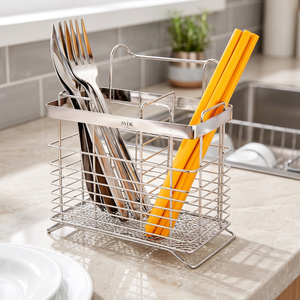 Cesta de Almacenamiento Metálica para Cocina con Diseño de Gancho, Resistente al Óxido, Estante de Alambre de Una Sola Capa para Organización de Artículos Diversos - Product Image 6