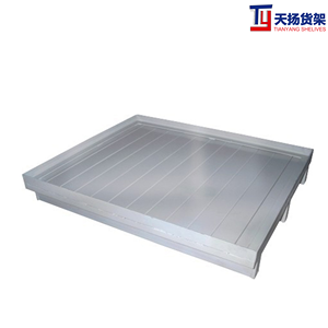 Pallet in acciaio 1000x1000x125mm entrata forcella a due vie completamente impilata 1.5 tonnellate di capacità di carico durevole Pallet in metallo ISO Standard - Product Image 3