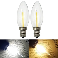 Bombilla LED de Filamento E12 Tipo Candelabro C25, Bombillas de Repuesto para Velas, Luces de Navidad 110V 220V