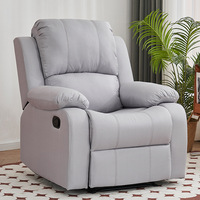 Sillón de Masaje Eléctrico Individual Tipo Cabina, Silla de Descanso con Función de Balanceo, Tapicería de Tela Multifuncional, Madera