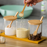 Botol bumbu dapur, desain Modern Set toples minyak kaca borosilikat tinggi dan botol bumbu