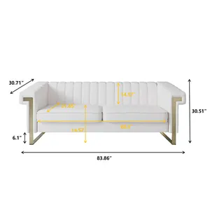 Hight 품질 화이트 세트 가족 카페 느슨한 커버 중국 현대 레저 벨벳 패브릭 홈 가구 거실 소파