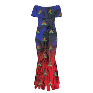 Abito <span class=keywords><strong>da</strong></span> <span class=keywords><strong>sera</strong></span> personalizzato Plus-Size stile haitiano Design Line Neck <span class=keywords><strong>abiti</strong></span> a coda di pesce Dropshipping elegante abito lungo fino al pavimento <span class=keywords><strong>da</strong></span> donna - Product Image 3
