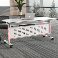 Bureau de conférence portable Table de formation de bureau pliable Cadre en métal