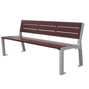 Banc d'extérieur commercial en bois résistant à l'eau pour parc, siège urbain en plastique et bois pour espace public - Product Image 1