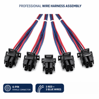 Kabel Harness Otomotif Tembaga Berlapis Timah OEM Kustom 200/300/400/500mm 600V dengan Isolasi PVC untuk Perakitan Kabel Mesin Komputer