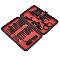 Coffret de manucure en acier inoxydable durable, fait main, avec logo personnalisé en relief, idéal pour Noël et la Saint-Valentin, vente en gros 2026