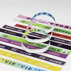 Pulseras Desechables de Papel Impresas Personalizadas, Ecológicas e Impermeables para Eventos Promocionales y Festivales con Color y Logotipo Personalizados - Product Image 2