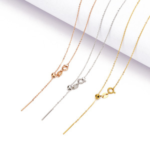 Hainon โซ่สร้อยคอสแตนเลส1.1มม. 16 <span class=keywords><strong>18</strong></span>นิ้วสีโรสโกลด์18K ชุบทองโซ่คำโอขายส่ง - Product Image 5