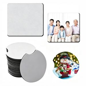 Sous-verres vierges pour sublimation, en caoutchouc, impression de logo personnalisé, sous-verres carrés et ronds pour boissons, sous-verres de voiture, sous-verres vierges pour sublimation - Product Image 1