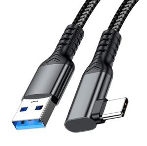 Câble USB 3.2 10 Gbps à angle droit 90 degrés Type-C vers Type-C pour charge rapide et synchronisation de données haute vitesse, compatible avec les casques <span class=keywords><strong>VR</strong></span> - Product Image 1