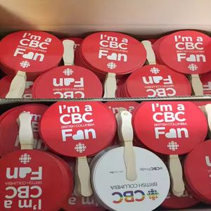 Ventilatore di carta portatile a forma personalizzata con manico in legno per regali promozionali e aziendali - Product Image 3