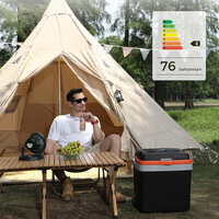 Glacière électrique de plage avec roues, réfrigérateurs compacts de 33 l, 12v 110 volts, réfrigérateurs de voiture
