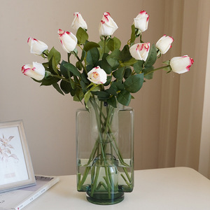 Real Touch Moisturizing Rose <b>Artificial</b> <b>Flower</b> Single Valentine's Day Gift Rose Bud for Home Decoration for Christmas - Product Image 3