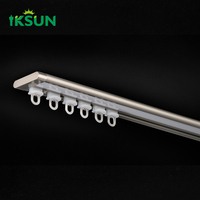 IKSUN Rail de rideau robuste en gros Rail de rideau en alliage d'aluminium en métal durable