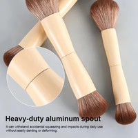 Ensemble de 8 pinceaux de maquillage professionnels à double extrémité, synthétiques, avec logo personnalisé, pinceau pour fond de teint, pinceau pour poudre, outils de maquillage