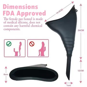 Urinario de goma BBL Gain Post Cirugía Dispositivo de micción femenina Embudo de silicona para mujeres Permite que las mujeres orinen de pie para exteriores - Product Image 5