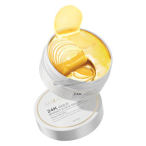 Venta caliente 24K oro <span class=keywords><strong>ojos</strong></span> brillantes máscara de gel Venta al por mayor hidratante orgánico brillo debajo del parche ocular de hidrogel - Product Image 1