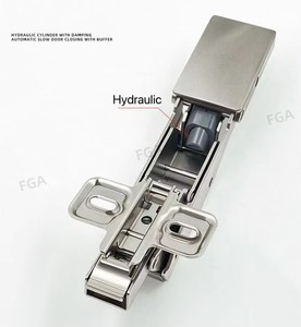 Stainless Steel Furniture Hinge 110 Degree Full Mortise Adjustable Soft Closing Glass <b>Door</b> Cabinet Joint 35mm Cup Diameter - Product Image 2