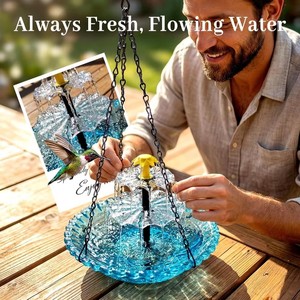 Fuente de Agua en Cascada para Pájaros, con Energía Solar, Recipiente de Plástico, Bomba de Agua Ecológica para Jardín y Patio - Product Image 4