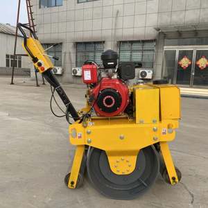 Motor diésel accionable, suelo, vibratorio, tambor único, paseo hidráulico en compactación de hormigón, rodillo de carretera, pequeña máquina de rodillos de carretera - Product Image 2