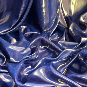 einfarbig großhandelspreis charmeuse glänzend kristall stretch weave seidig blau braut abendkleid polyester seide satin stoff