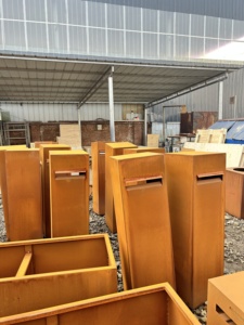 Customized Heavy Duty Corten Steel Garden <b>Mailbox</b> Vintage Freestanding & Waterproof Easy Installing for Outdoor Use - Product Image 2