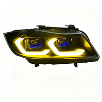 Pour BMW Série 3 E90 : Kit de modification de phares bicolores 12V, nouveau projecteur LED 6000K avec DRL à défilement pour modèles 05-12