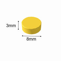 Pièces de rechange MOC en ABS multicolores, petites particules, pour briques de construction rondes 1x1, 8MM, référence 98138