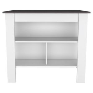 Ensemble de cuisine 2 pièces en blanc et îlot de cuisine avec armoire de rangement - Product Image 3