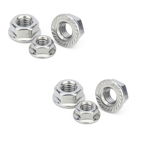 Écrous hexagonaux à bride en acier inoxydable 316/304/201 M3M4M5M6M8M10M12M14M16M20 avec <span class=keywords><strong>rondelle</strong></span> dentée antidérapante <span class=keywords><strong>intégrée</strong></span> et écrous de blocage hexagonaux - Product Image 5