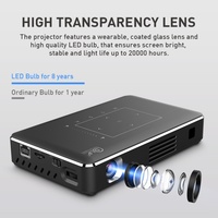 Projecteur vidéo intelligent Android Wifi 3D DLP Full HD LED Home Cinéma P10-II 4K Beamer Full HD Proyector