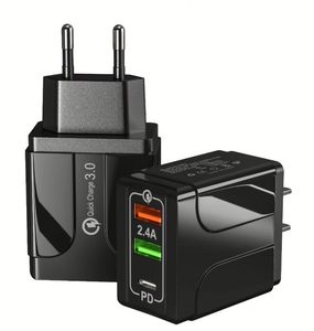 ที่ชาร์จโทรศัพท์อเนกประสงค์ซ็อกเก็ต us/eu QC3.0ชาร์จโทรศัพท์มือถืออย่างรวดเร็วอะแดปเตอร์ชาร์จไฟ Type C สำหรับ iPhone - Product Image 1
