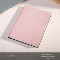 Carnet A5 à couverture souple, personnalisé, élégant, avec couverture en PU grain litchi, cadeau idéal pour les réunions d'affaires et les agendas étudiants