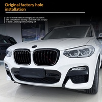 Calandre avant à LED pour BMW X3 X4 G01 G02 2018-2022, paire de grilles de radiateur centrales avec faisceau de câblage