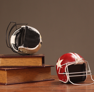 Juego de decoración creativa de béisbol de <span class=keywords><strong>oliva</strong></span> americano Vintage para hacer accesorios antiguos modelo de casco decoración de la ventana del hogar - Product Image 5