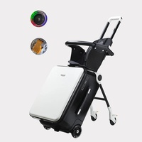 Valise à roulettes pour enfants de 20 pouces avec poignée souple, légère et durable, écologique pour les voyages de vacances
