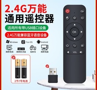 Télécommande vocale OEM Air Mouse avec code roulant et boîtier plastique/métal - 2.4G/BT5.0, piles AAA pour Android TV Box Shield, vente en gros